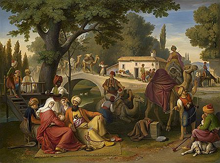 "Ponte delle caravane a Smyrna": Rast der Karawane