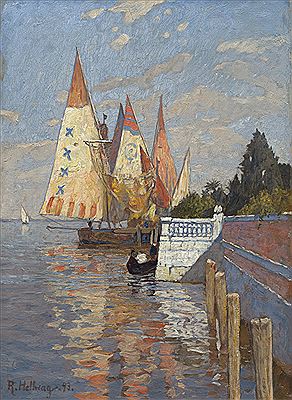Venezianische Segelboote
