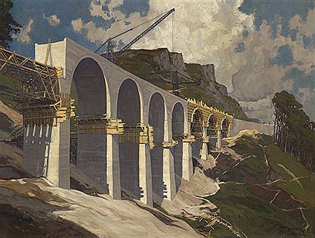 Sample artwork by Erich Mercker (1891 - 1973), known for landscape paintings - View similar artists and auction records