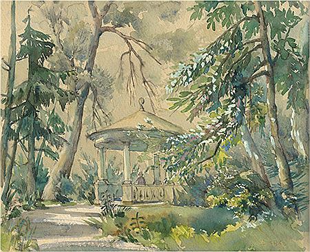 Pavillon im Frühling