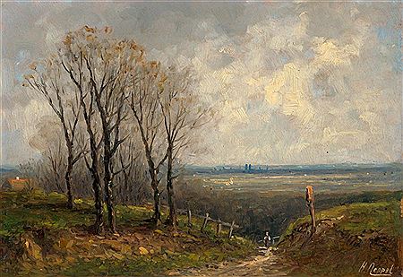 Herbstlandschaft mit Blick auf München