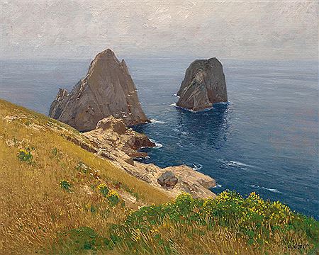 Die Küste von Capri mit Blick auf die Faraglioni