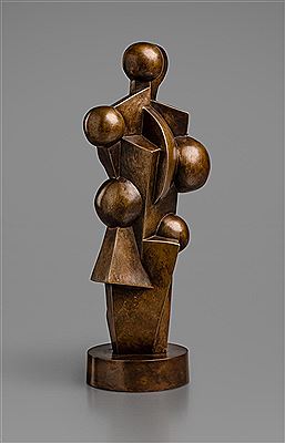 Homage to Schlemmer and Baumeister by Herbert Strasser - Auction record, sale price, and art valuation. Compare with similar artists and explore comparable artworks.