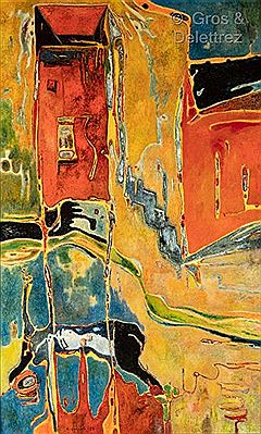 Des ocrières, les maisons rouges