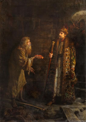 The Tsar Ivan IV and the Hermit Nicholas Salos (Episode of the Expedition of the Tsar Ivan, the Terrible, to Pskoff), 1894