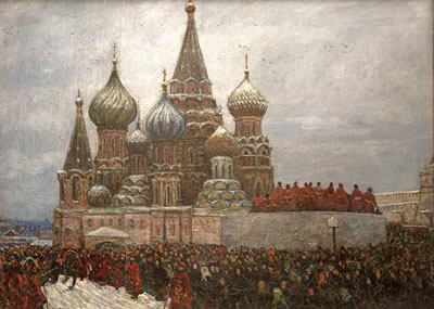 Streltsy in Front of St. Basil's Cathedral, Red Square