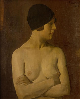Standing Nude in Black Cap by Boris Solotareff - Auction record, sale price, and art valuation. Compare with similar artists and explore comparable artworks.