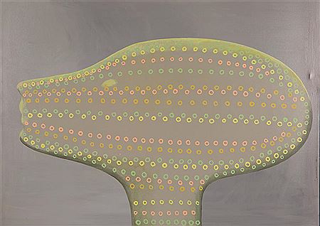Oblong Head Against Grey Background, 1998/2010