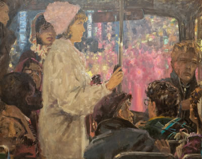 On the Bus by Alexandre Nikolaevich Samokhvalov - Auction record, sale price, and art valuation. Compare with similar artists and explore comparable artworks.