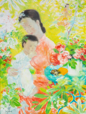 Mother and Child in the Garden