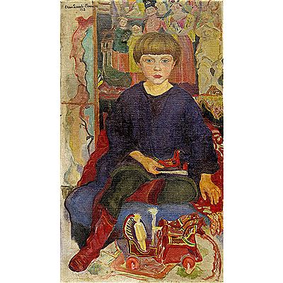Porträt Dimitri (Dima) Luksch mit russischem Spielzeug by Elena Luksch-Makowsky - Auction record, sale price, and art valuation. Compare with similar artists and explore comparable artworks.