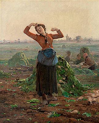 Girl in a Beetroot Field/Motif from Roztoky
