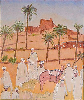 Bédouins au désert.