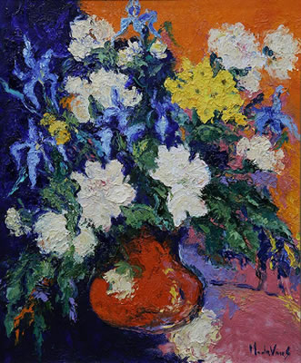Still Life with Flowers by Martha De Vries - Auction record, sale price, and art valuation. Compare with similar artists and explore comparable artworks.