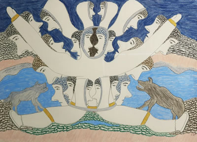Untitled (Figure with Many Faces)