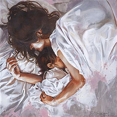 Sample artwork by Raimi Sani (Born 1992), known for paintings of women in white laces and dresses - View similar artists and auction records
