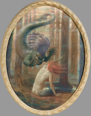 Mermaid and sea monster