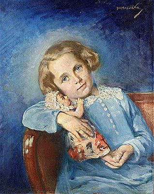 Portrait of a girl with puppet