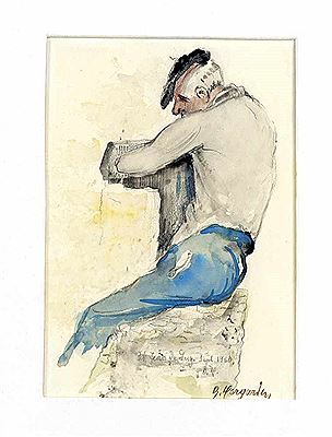 Study of a French fisherman in Saint Jean de Luz
