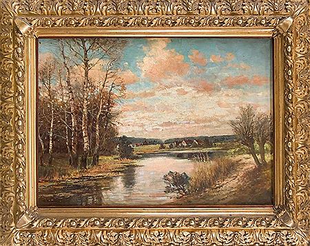 Bank part in a wide autumn landscape