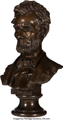 Abraham Lincoln: Life-Size Bronze Bust