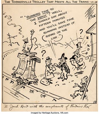 Toonerville Folks Daily Single-Panel Comic Strip Original Art (McNaught Syndicate, c. 1930s) by Fontaine Talbot Fox Jr - Auction record, sale price, and art valuation. Compare with similar artists and explore comparable artworks.