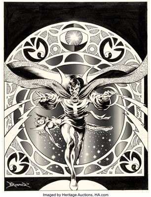 Marvel Treasury Edition #6 Front Cover Doctor Strange Original Art (Marvel, 1975)