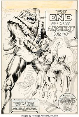 Strange Tales #157 Complete 10-Page Story "The End of the Ancient One!" Doctor Strange Original Art (Marvel, 1967)