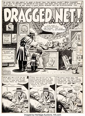 Mad #3 Complete 8-Page Story "Dragged Net!" Original Art (EC, 1953)