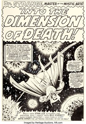 Strange Tales #152 Complete 10-Page Story "Into the Dimension of Death" Original Art Marvel, 1967)