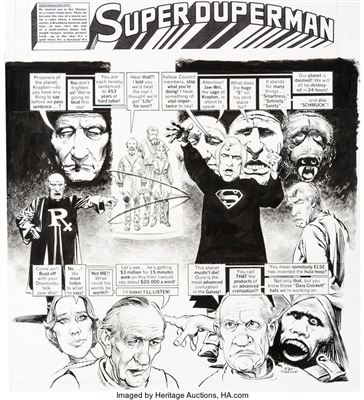 MAD #208 Complete 8-Page Story "Superduperman" Original Art (EC Publ., 1979)