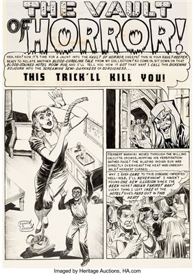 Tales from the Crypt #33 Complete 7-Page Story "This Trick'll Kill You!" Original Art (EC, 1952)