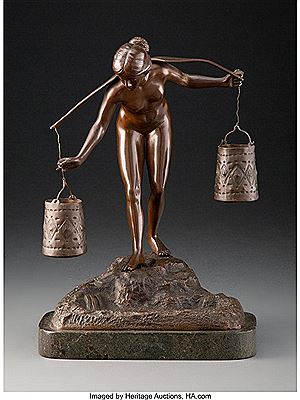 Female Nude with Two Buckets