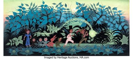 Peter Pan Neverland Concept/Color Key Painting (Walt Disney, 1953)