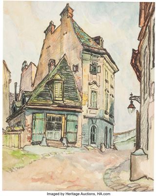 The Art of Grim Natwick" Austrian Village Illustration (c. 1920s)