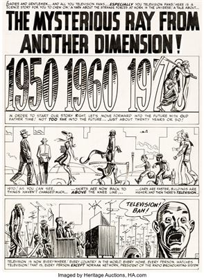 Weird Fantasy #16 Complete 7-Page Story "Mysterious Ray" Original Art (EC, 1950)