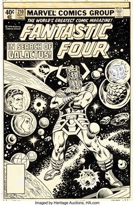 Fantastic Four #210 Cover Galactus Original Art (Marvel, 1979)