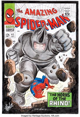 Amazing Spider-Man #41 Cover Re-Creation Original Art (c. 2000s)