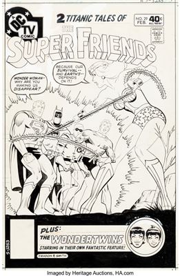 Super Friends #29 Cover Wonder Woman Original Art (DC, 1979)
