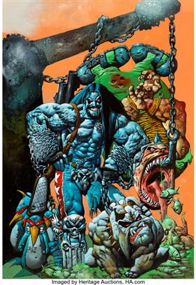 Lobo: Bounty Hunting for Fun and Profit #nn Cover Painting Original Art (DC Comics, 1995)