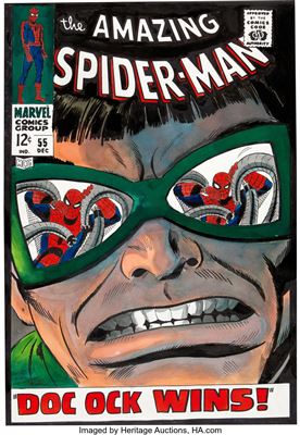 The Amazing Spider-Man #55 Cover Re-Creation Original Art (c. 1990s)