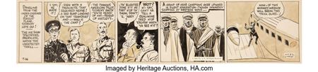 Scorchy Smith Daily Comic Strip Original Art dated 7-16-36 (AP Newsfeatures, 1936)