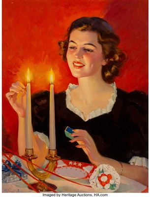 Lighting the Candles, This Week magazine cover, December 13, 1936
