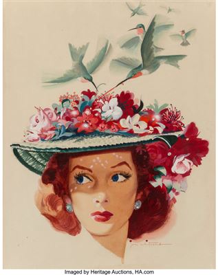 Flower Hat, Collier's magazine cover, June 15, 1946