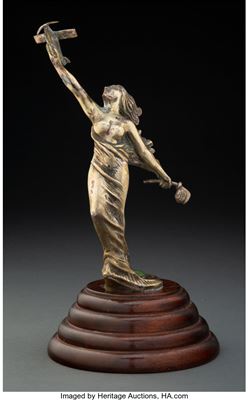 Allegory of Flight Automobile Mascot, circa 1925 by Henri Molins - Auction record, sale price, and art valuation. Compare with similar artists and explore comparable artworks.