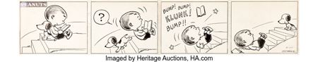 Peanuts Daily Comic Strip Snoopy Original Art dated 11-17-50 (United Feature Syndicate, 1950)