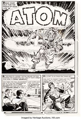 Chamber of Chills Magazine #18 Complete 5-Page Story "Atom" Original Art (Harvey, 1953)