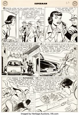 Superman #95 Story Page 8 Original Art (DC, 1955)