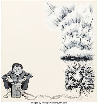 MAD "Alfred E. Neuman" Painting Original Art (EC Publ., c. 1960s)