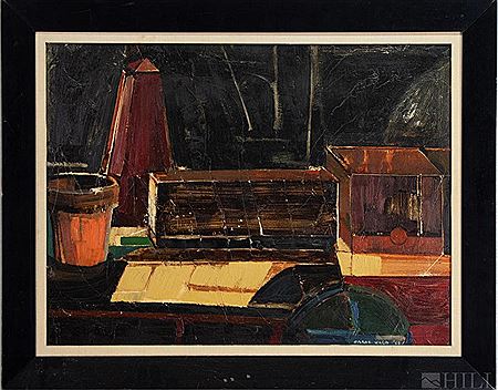 Still life image with geometric forms